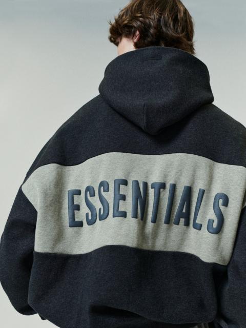 ESSENTIALS Cropped Relaxed Panelled Hoodie
