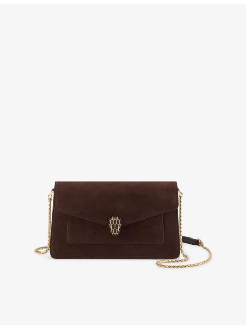 BVLGARI Serpenti Forever Small Suede Shoulder Bag