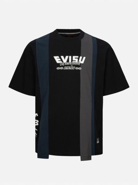 EVISU DECONSTRUCTED PLAYFUL GODHEAD PRINTED LOOSE FIT T-SHIRT