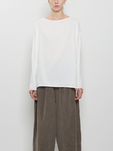 ALBUM DI FAMIGLIA Light Cotton Long Sleeve T-Shirt — Milk