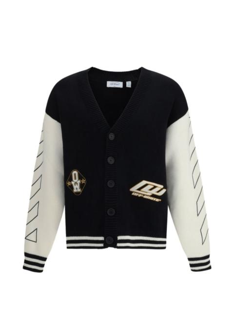 Off-White varsity embroidered cardigan