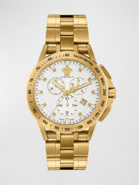 Men's IP Yellow Gold Bracelet Watch, 45mm