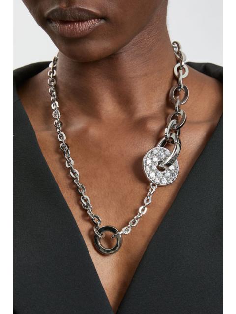 KAREN MILLEN Crystal Ring Chain Necklace