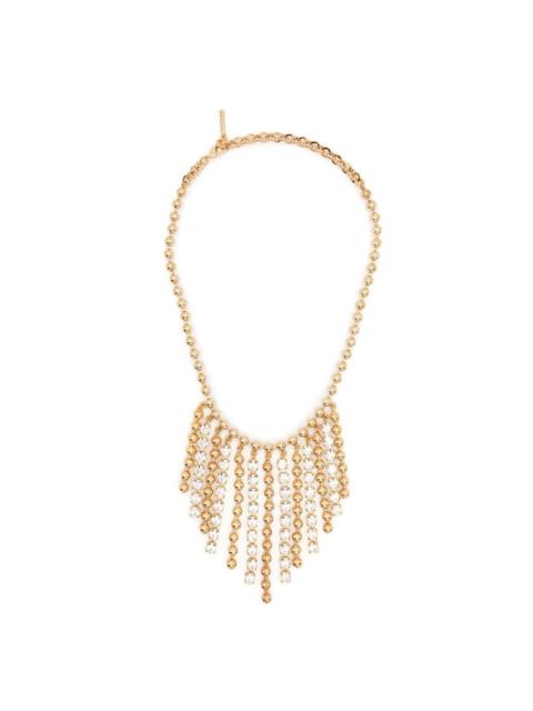 Alessandra Rich fringed crystal-bead embellished necklace