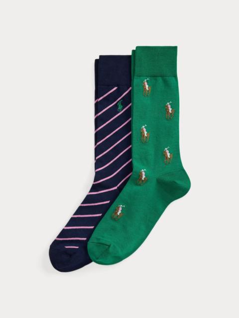 Polo Ralph Lauren Polo Pony & Striped Sock 2-Pack
