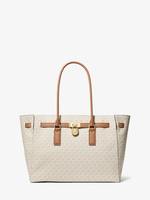 MICHAEL KORS Hamilton Moderne Large Signature Logo Tote Bag