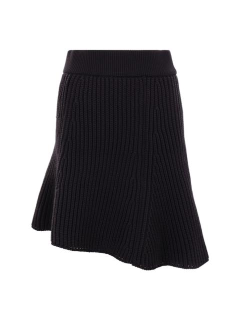 Ribbed-knit skirt