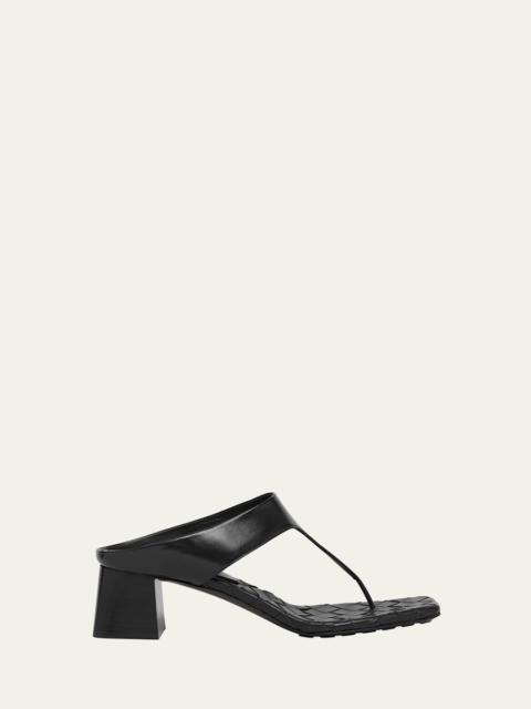 Bottega Veneta Marella Leather Thong Slide Sandals