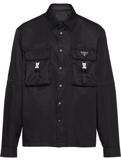 Prada Re-Nylon Triangle-logo Shirt