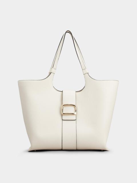 Viv' Choc Medium Shopping Bag in Leather