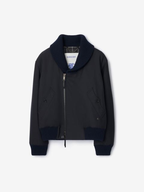 Burberry Wool Blend Bomber Jacket