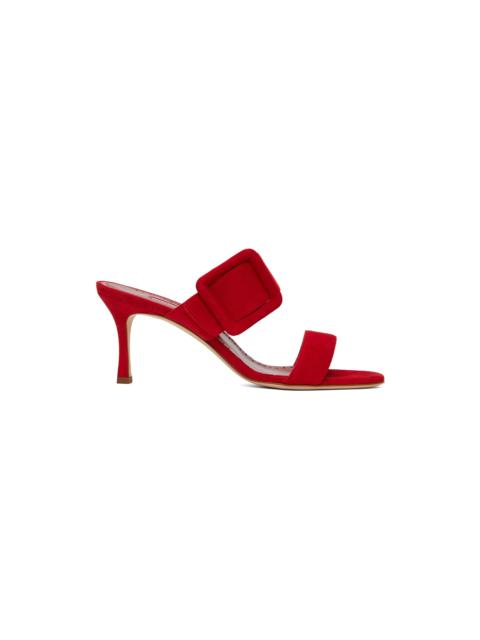 Red Gable Heeled Sandals