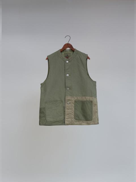 Nigel Cabourn Jerkin Vest Mix in Green