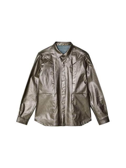 Fogpocket high-shine shirt jacket