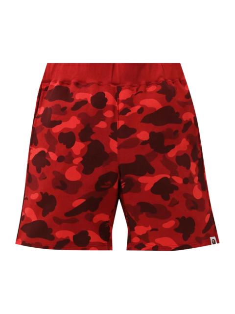 A BATHING APE® BAPE Color Camo Sweat Shorts 'Red'
