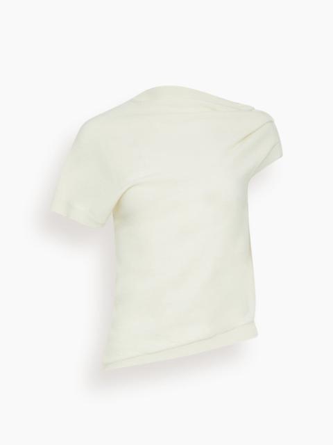 Deconstructed Knitted Top in Off White