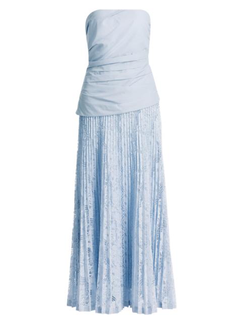 SIMKHAI Women's Annalise Lace Strapless Midi-Dress - Periwinkle Sky