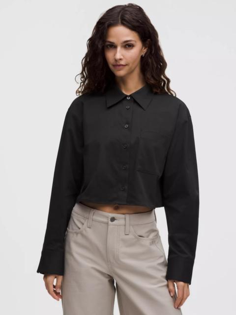 lululemon Woven Cropped Button-Up Long-Sleeve Shirt