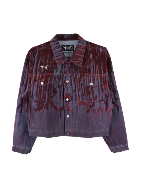 Thug Club Blood Laze Denim Jacket "Red"