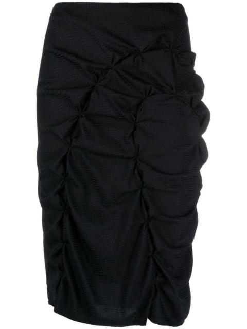 RUI mid-length ruched skirt
