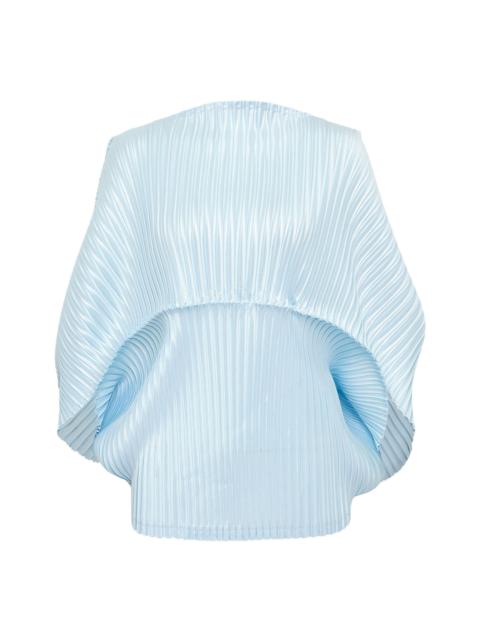 ISSEY MIYAKE Glossed Metal Pleats Pleated Top