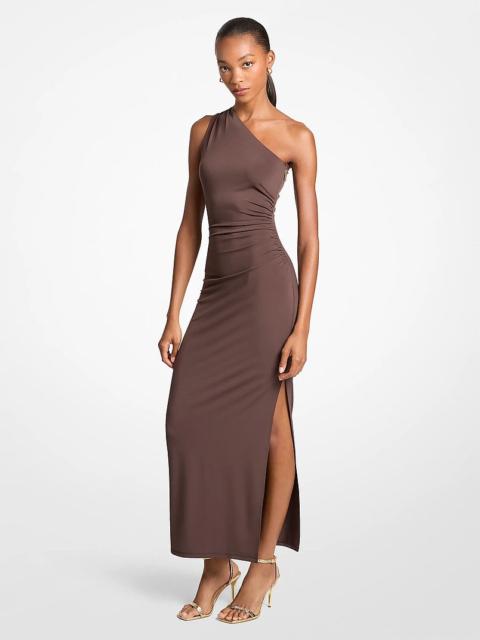 MICHAEL KORS Stretch Matte Jersey One-Shoulder Maxi Dress