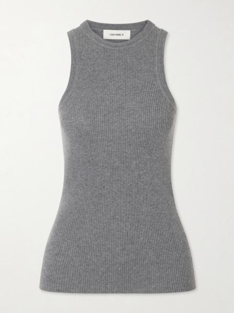 LISA YANG Amaya Cotton And Cashmere-blend Tank Top