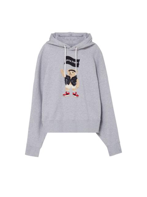 Palm Angels Pirate Bear Hoodie 'Melange Grey/White'