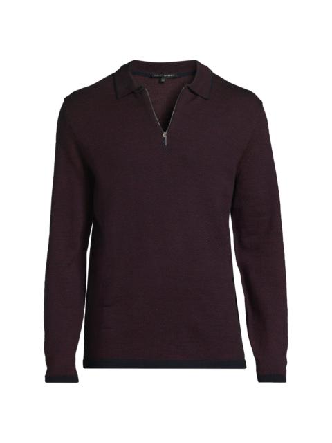 ROBERT BARAKETT Men's Forthill Half Zip Sweater - Bordeaux