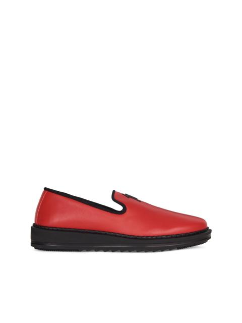 Giuseppe Zanotti slip-on leather slippers with logo detail
