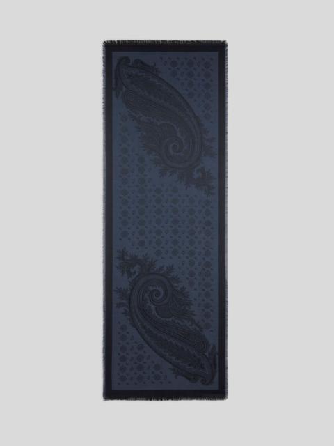 Etro SILK AND WOOL JACQUARD SCARF WITH PAISLEYS