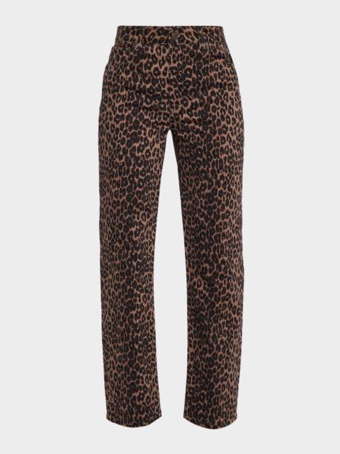 Rails Topanga Leopard Straight-Leg Jeans