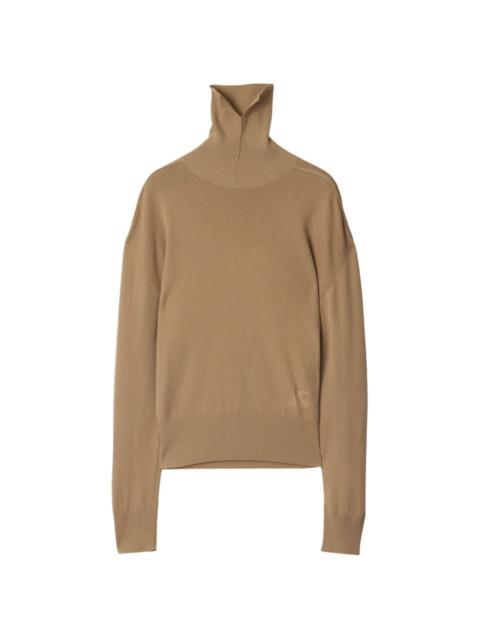 Burberry high-neck wool jumper