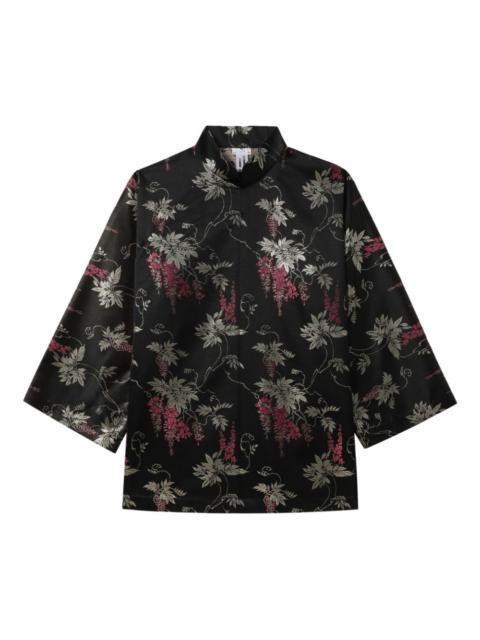 Comme des Garçons Comme des Garçons floral-print mandarin-collar blouse