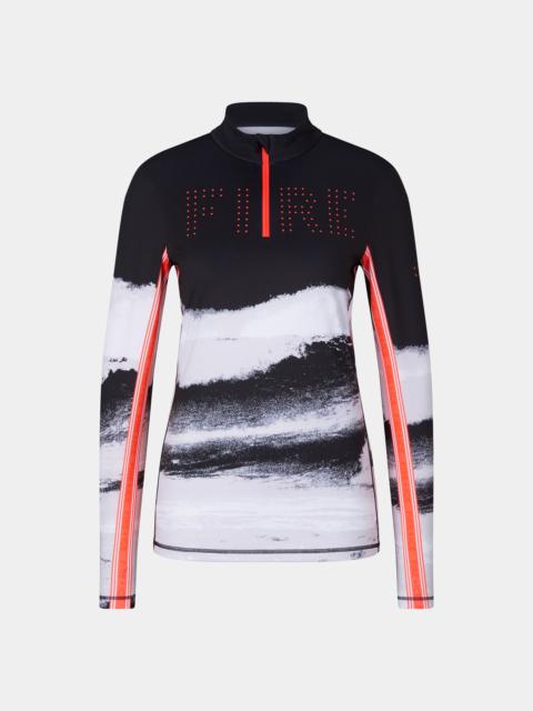 BOGNER Idda Functional shirt in Black/White/Orange