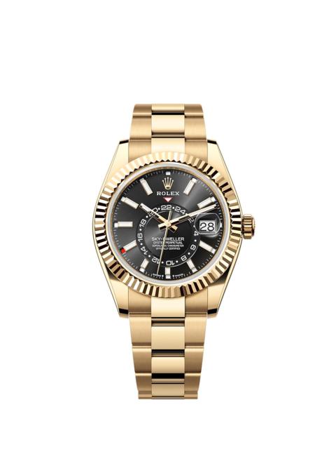 ROLEX Oyster, 42 mm, yellow gold