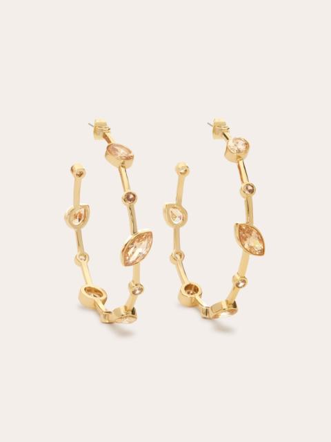 RAMY BROOK Camile Gemstone Hoop Earrings