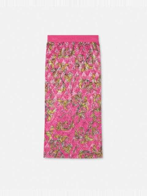 VERSACE JEANS COUTURE Embellished Outline Barocco Midi Skirt