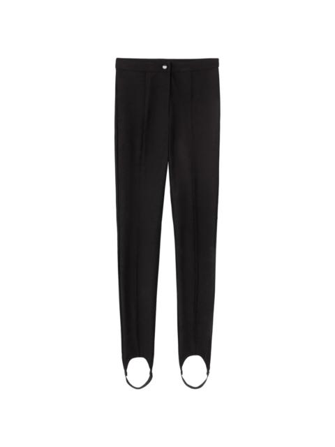 creased straight-leg trousers