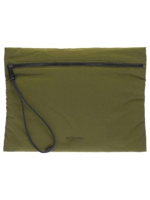 Bottega Veneta Bottega Veneta Logo Printed Pouch Green