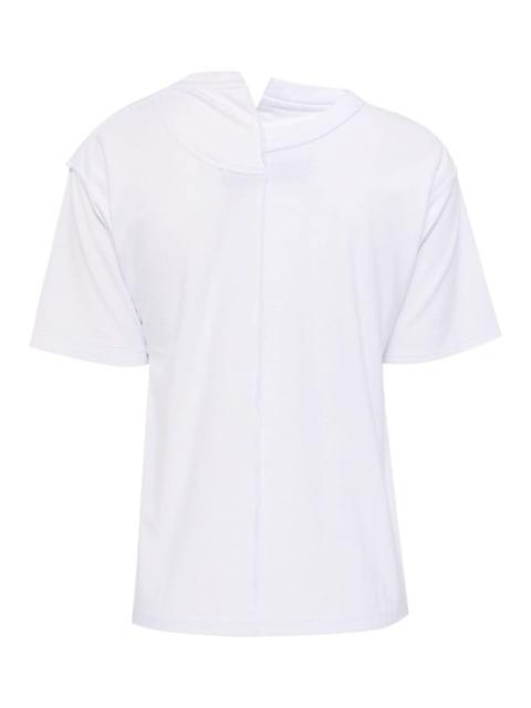 HODAKOVA split-neck asymmetric T-shirt