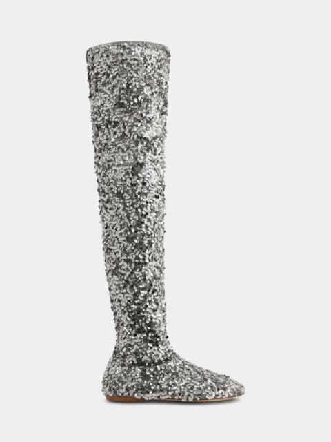 rabanne THIGH BOOTS WITH SEQUINS