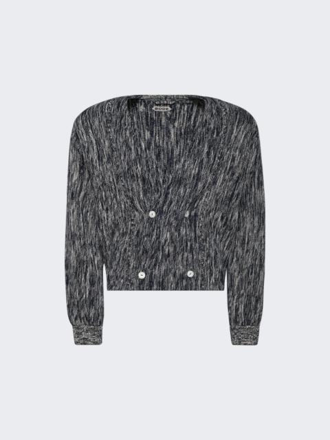 BODE Double Breasted Cardigan Navy White