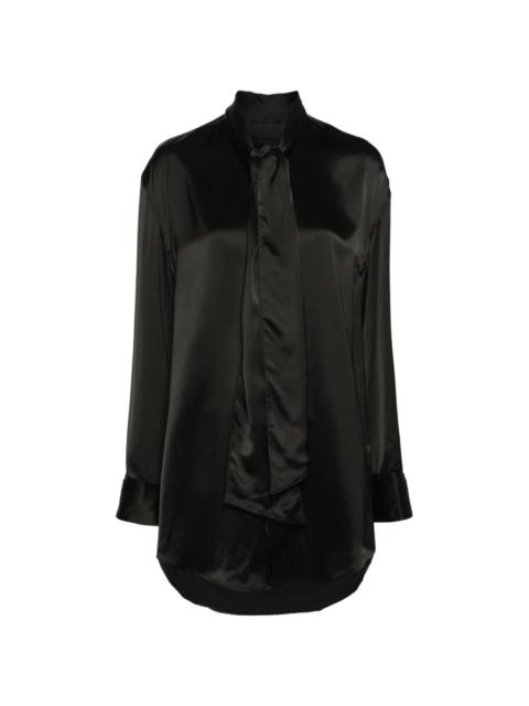 pussy-bow shirt