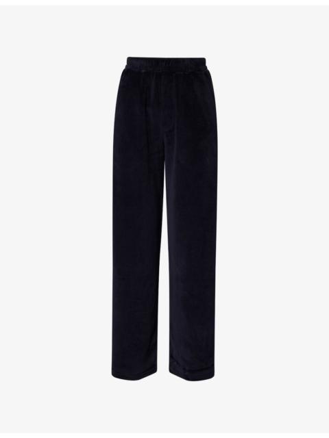 Citizens of Humanity Brynn Drawstring Straight-Leg Cotton-Blend Trousers