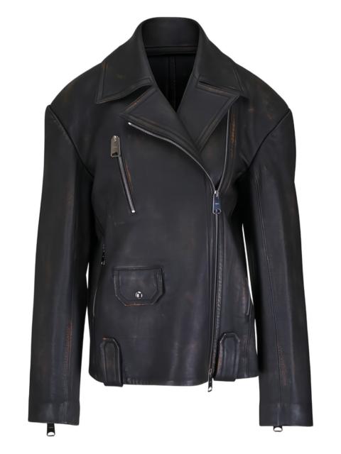 KHAITE Catalina zip calf leather jacket