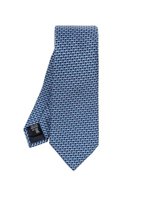 GIORGIO ARMANI patterned-jacquard silk tie