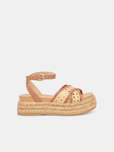 dolce vita WRILEY SANDALS SADDLE WOVEN RAFFIA