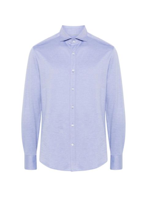 Brunello Cucinelli spread-collar cotton shirt