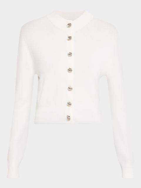 BRANDON MAXWELL Aubrey Crewneck Cardigan